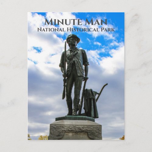 Minute Man Statue Minute Man National Hist Park Postcard