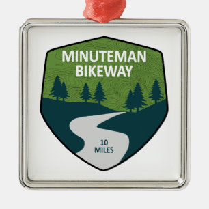 Minuteman Bikeway Boston Massachusetts Metal Ornament