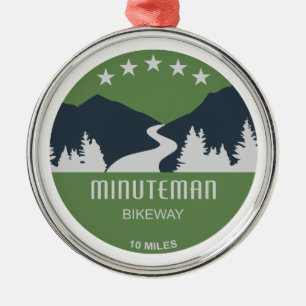 Minuteman Bikeway Boston Massachusetts Metal Ornament