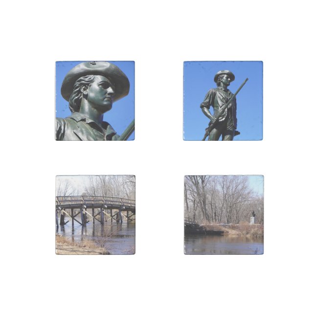 Minuteman Concord 250 1775 2025 Stone Magnet (Front)