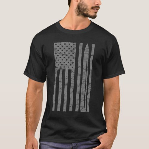 Minuteman Iii Icbm Missile Vintage Flag Af Missile T_Shirt