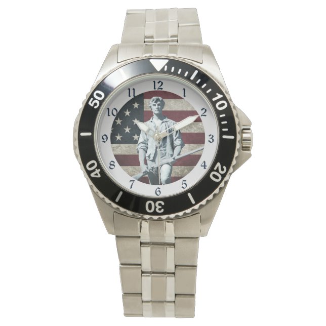 Minuteman Patriot USA Flag Watch (Front)