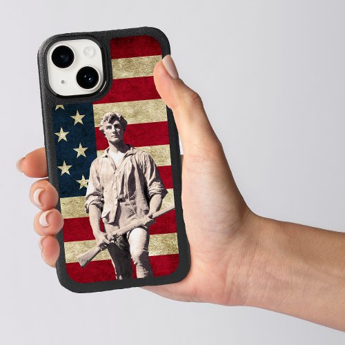 Minuteman Patriotic Flag OtterBox iPhone 14 Case