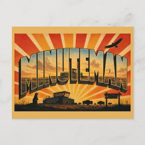 Minuteman SD Prairie Launch Facility Art Postcard