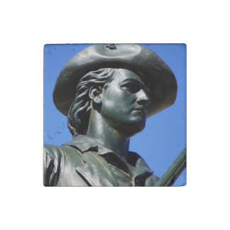 Minuteman statue Concord. 1775 2025 250 years Stone Magnet