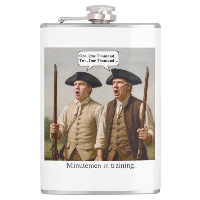Minutemen in training. flask (Front)