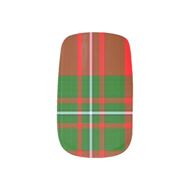 Minx Celtic Tartan Nails (MACGREGOR) Clan Gregor Nail Art (Left Thumb)