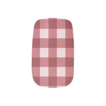 Minx Nail Art Decals Buffalo Check Bleeding Shiraz
