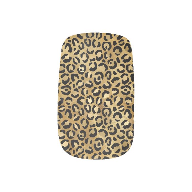Minx Nail Art Decals  leopard color (Left Thumb)
