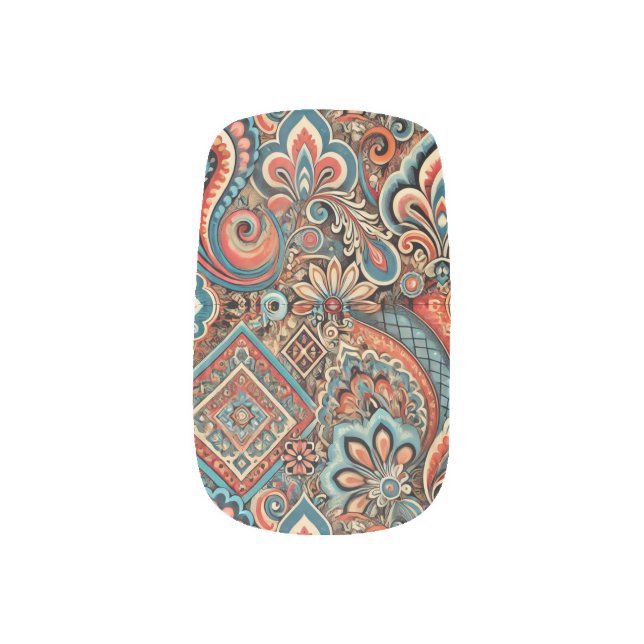 Minx Nail Art Decals: Retro Pop Bloom (Left Thumb)