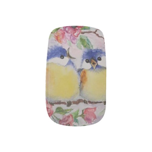 Minx Nail Art with Sparrows Painting _ Spring