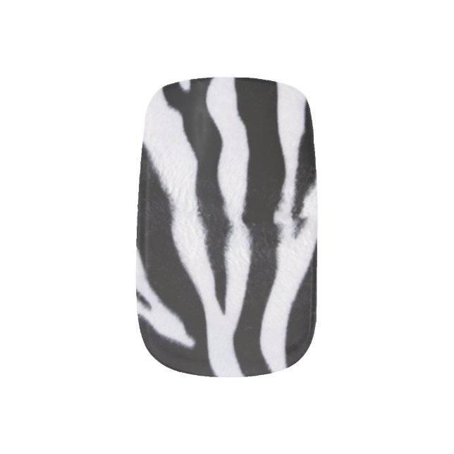 Minx nail sticker Zebra pattern (Left Thumb)