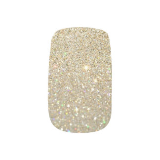 Minx Nails - Gold Glitter Dark Base Minx Nail Wraps