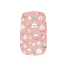 Minx Pink Christmas Balls Stickers