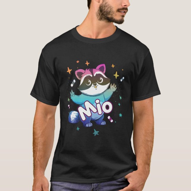 Mio Name With Raccoon T-Shirt (Front)