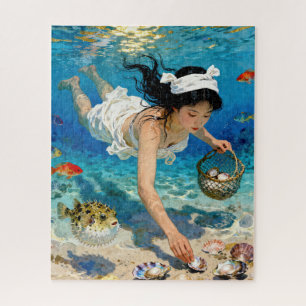 "Mio’s Descent" – An Ocean Portrait Jigsaw Puzzle