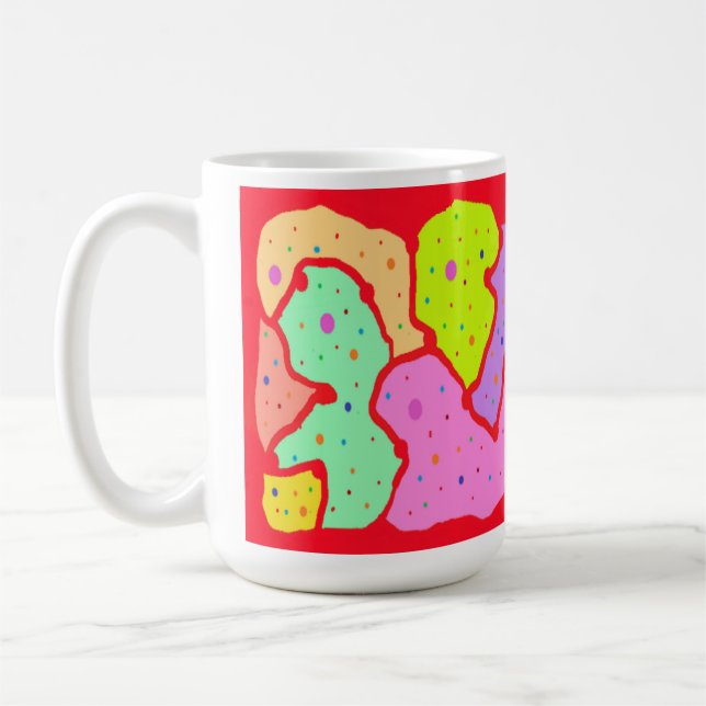 MIP MAP MOP ART DESIGN ABSTRACT FUN COFFEE MUG (Left)