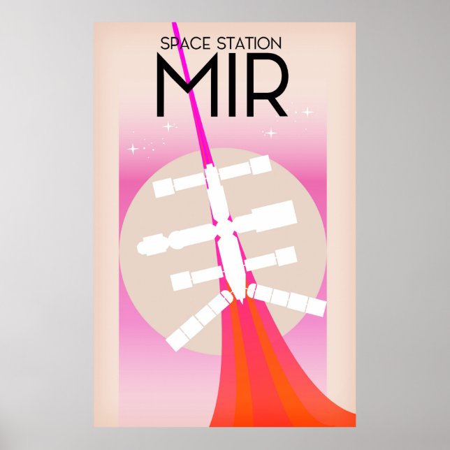 MIR Russian Space Station poster (Front)