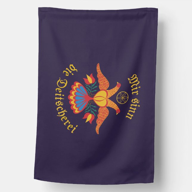 Mir sinn die Deitscherei - Deitschi Faahne  House Flag (Front)
