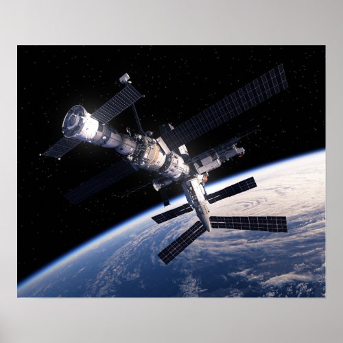 MIR Weltraumstation Poster