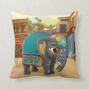 Mira Anoop - Elephant Throw Pillow