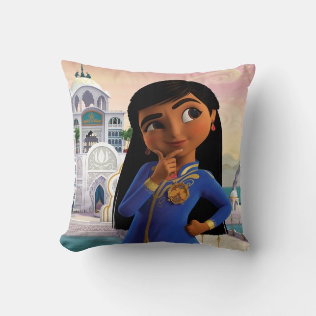 Mira | Detective Mode Throw Pillow (Front)