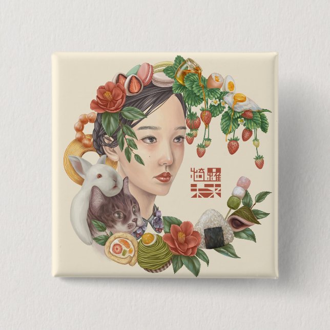 Mira Kira & friends Button (Front)