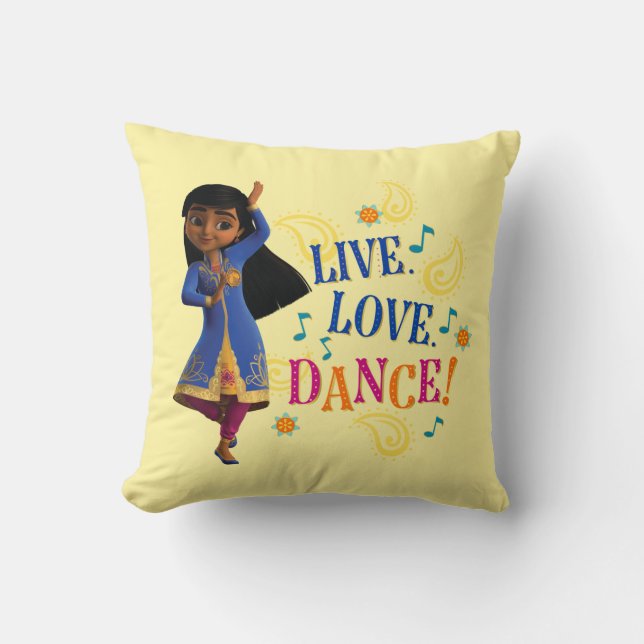 Mira | Live. Love. Dance! Throw Pillow (Front)