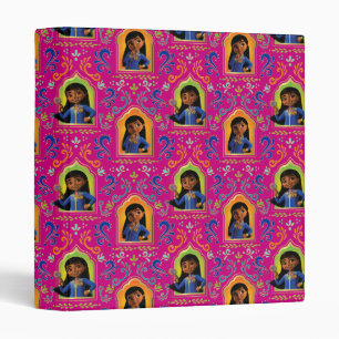 Mira   Pink Ornate Pattern 3 Ring Binder