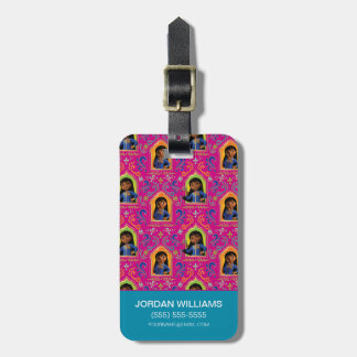 Mira | Pink Ornate Pattern Luggage Tag