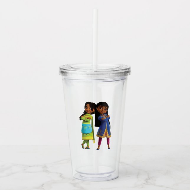 Mira & Priya Acrylic Tumbler (Front)