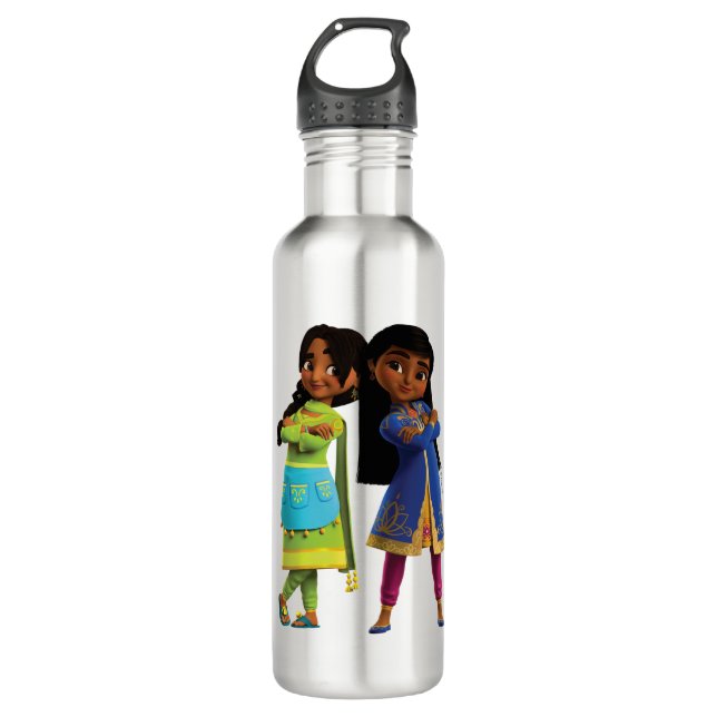 Mira & Priya Stainless Steel Water Bottle (Front)
