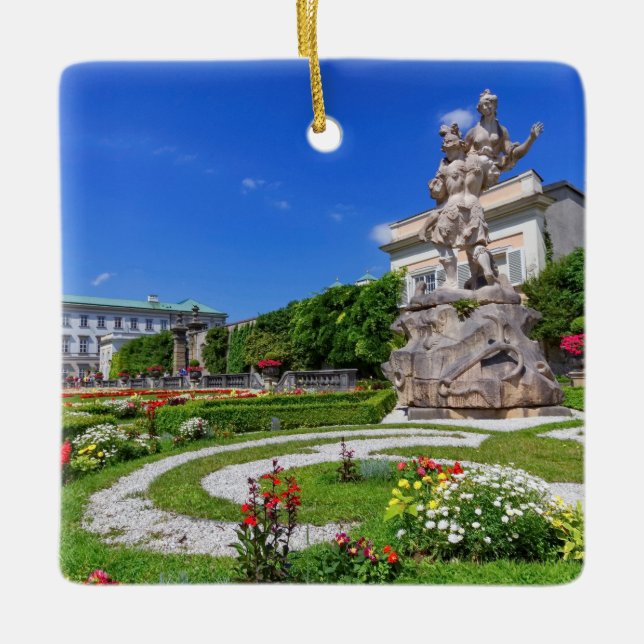 Mirabell palace and gardens, Salzburg, Austria Ceramic Ornament (Front)