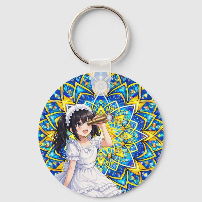 Mirabella in the Circle of Colors – Mandala  Slipc Keychain (Front)