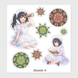Mirabella & Mandala Mix – Colorful Kaleidoscope  Sticker