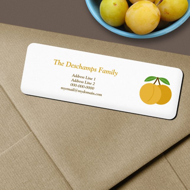 Mirabelle Plum Return Address Label (Mirabelle Plum Return Address Label Sticker)