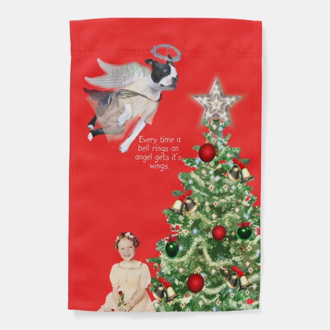 Mirabelle, the boston terrier Christmas Wonderrful Garden Flag (Front)