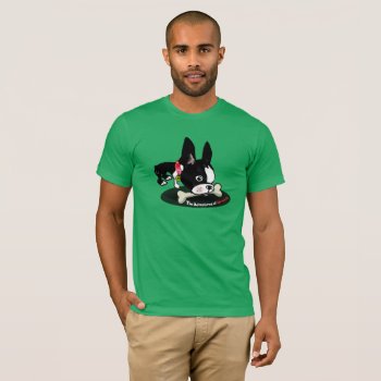 Mirabelle The Boston Terrier Hide A Bone Shirt by HappyDogAdventures at Zazzle