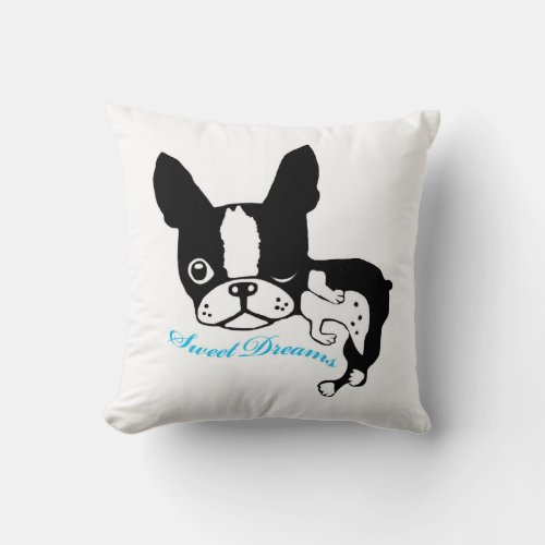 Mirabelle the boston terrier Sweet Dreams Pillow