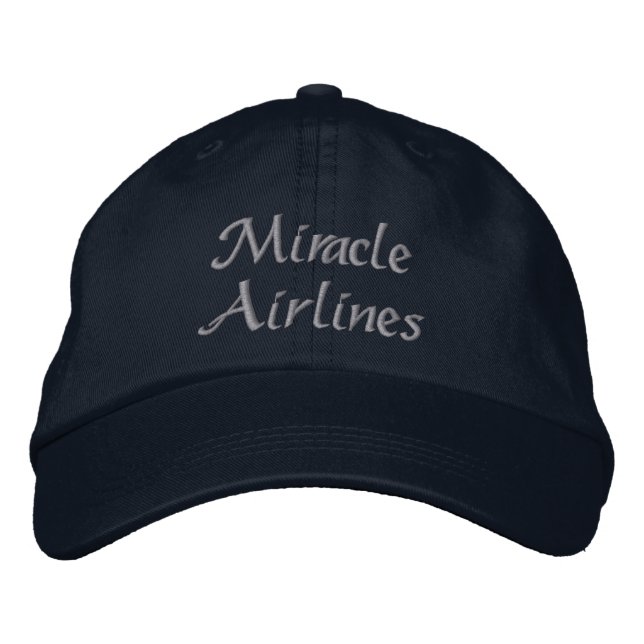 Miracle Airlines Embroidered Baseball Cap (Front)