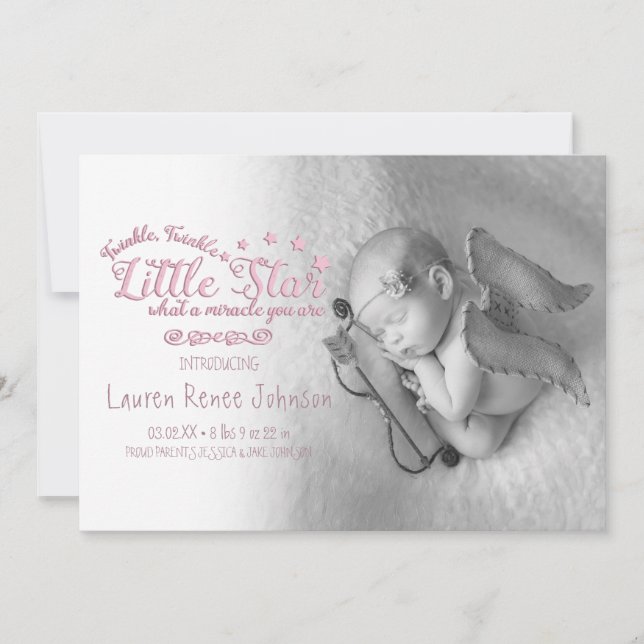 Miracle Baby, Birth Announcements (Front)