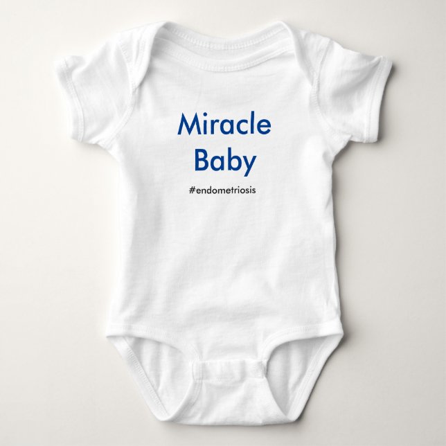 Miracle Baby body suit, endometriosis. Baby Bodysuit (Front)