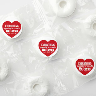 Miracle Bible Verse Red Heart Encouraging Believe Life Saver® Mints