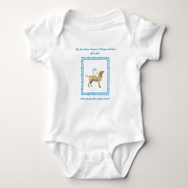 Miracle Dog Blue Star Baby T-shirt Bodysuit (Front)