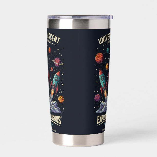 Miracle M, Hot Pink Insulated Tumbler, Monogram Tumbler (Left)