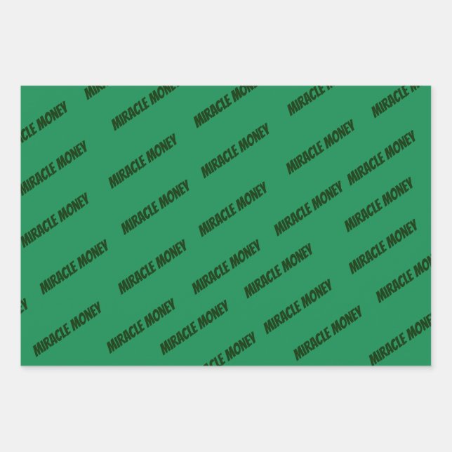 Miracle Money Is in My Hands Wrapping Paper Sheets (Front)