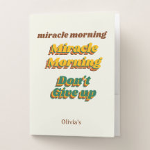 Miracle Morning Customized,Pocket Folder