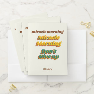Miracle Morning Customized,Pocket Folder