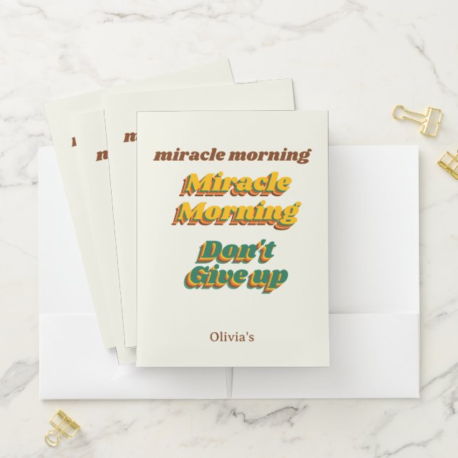 Miracle Morning Customized,Pocket Folder (In Situ)
