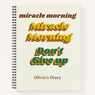 Miracle Morning, Customized, Spiral Notebook